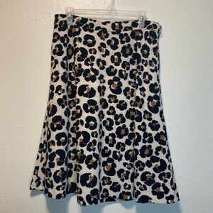 Flared Leopard Skirt